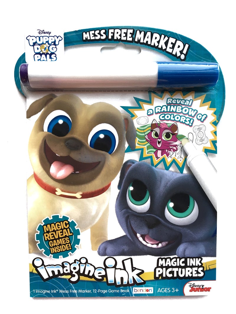 Bendon Puppy Dog Pals Imagine Ink Magic Ink Pictures and Game Book with Mess Free Marker - Image 1